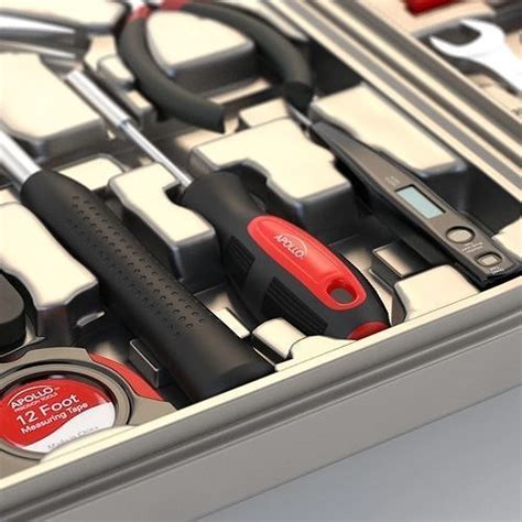 Household Precision Tool Set With Wrenches Pliers Grip Ratchet 3d Model