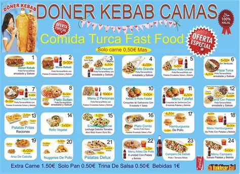 Carta Del Restaurante D Ner Kebab La Parada En Camas Camas