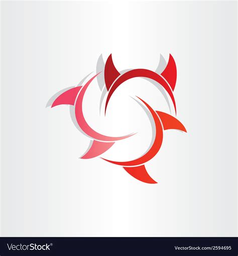 Devil horns abstract symbol Royalty Free Vector Image