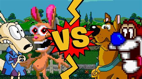 M U G E N Battles Ren Höek Rocko Vs Stimpy Scooby Doo Youtube