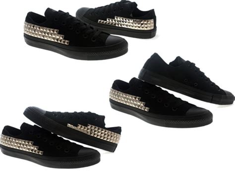 Studded Converse Shoes By Customduo Womens Fashion