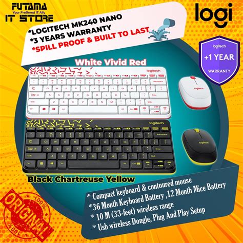 Logitech Mk240 Nano Wireless Combo Keyboard And Mouse Shopee Malaysia