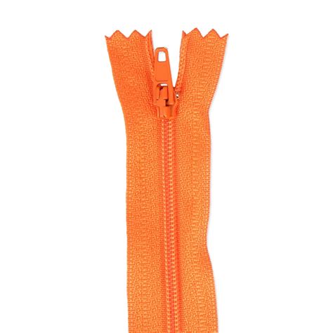 Fermeture Glissi Re Non S Parable Polyester Cm Orange X Perles Co