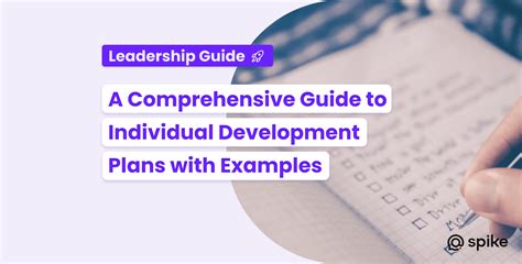 How To Create Individual Development Plans Example Spike