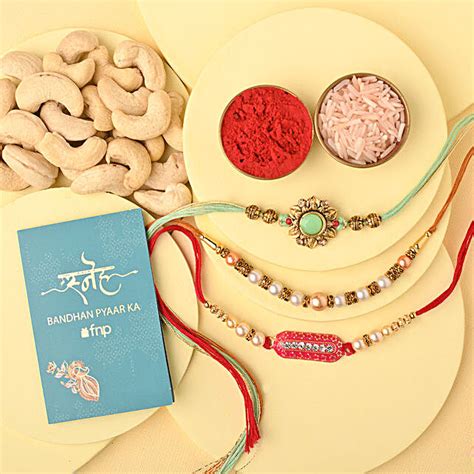 Buy Send Sneh Heritage Look Rakhi Set Cashews Combo Online Fnp