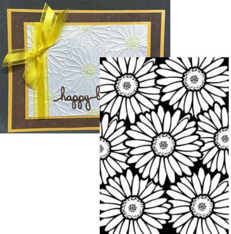 Bold Daisy Embossing Folders Flowers Darice Craft Folder 1219 108 Used