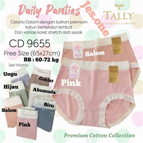 Jual Tally Cd Celana Dalam Wanita High Waist Katun Premium Fit Xl