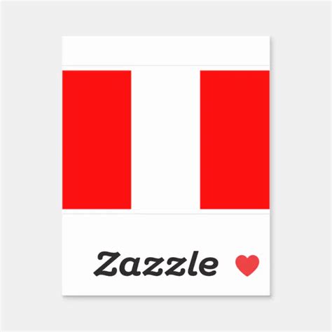 Flag Of Peru Sticker Zazzle
