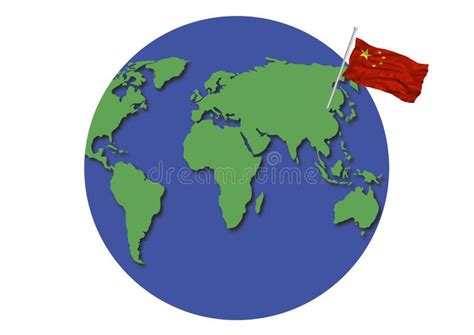 World Globe China Flag Stock Illustration Illustration Of Atlas 4851203