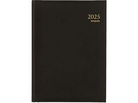 BREPOLS Agenda Euro Lima 2025 0 224 1256 1T 1S Schwarz 14 8x21cm