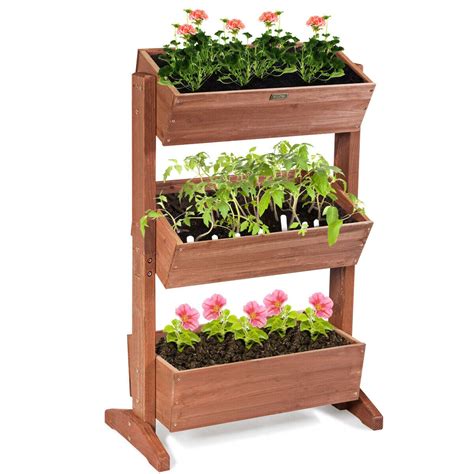 3 Tier Raised Garden Bed Vertical Freestanding Elevated Planter