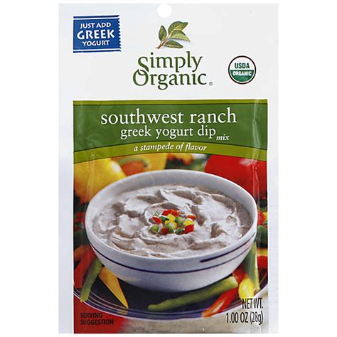 Simply Organic Dip Mix Organic Greek Yogurt Southwest Ranch Salsa Dips And Spreads Foodtown