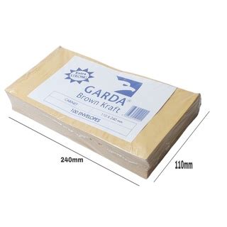 Jual 20Pcs Amplop Coklat Envelopes Kabinet Super Kabinet Garda