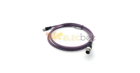 M12 Male To M12 Female Industrial DeviceNet Bus Cable 3m