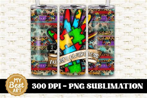 Autism Awareness Tumbler Png Graphic By Mybestart · Creative Fabrica