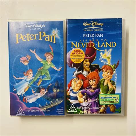 Disney Vhs X Peter Pan And Peter Pan Return To Neverland Video