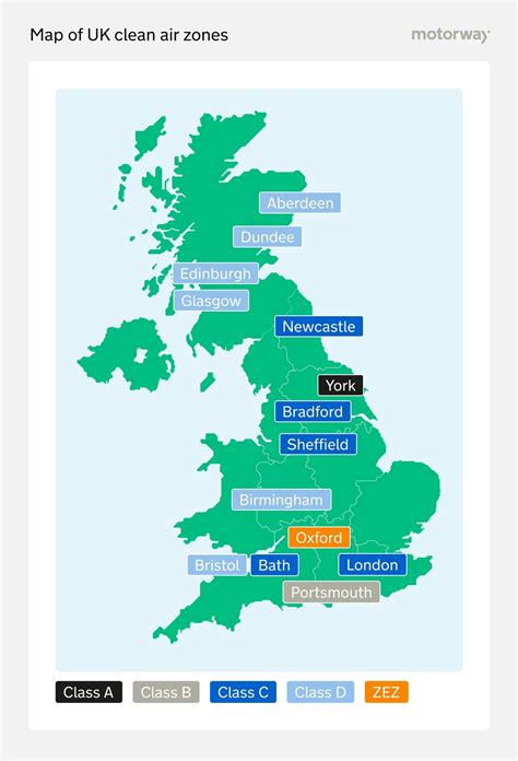 Clean Air Zones Caz In The Uk The Ultimate Guide 2024 Motorway