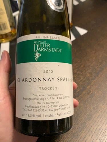 Dieter Darmstadt Chardonnay Spätlese Trocken Vivino US