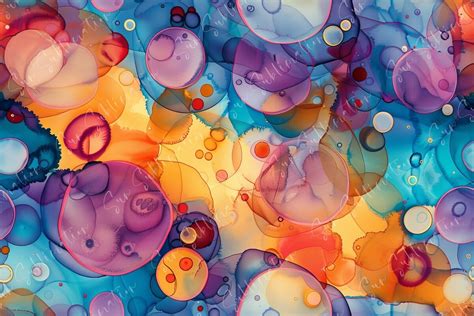 Vibrant Abstract Bubbles Seamless Graphic By Sun Sublimation · Creative