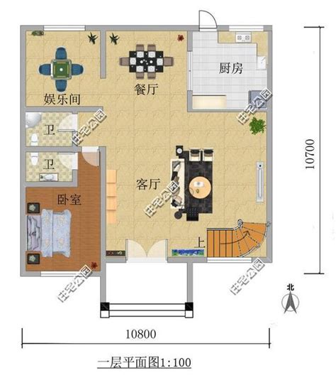 10x10米农村二层别墅，户型方正、挑空客厅！盖房知识图纸之家