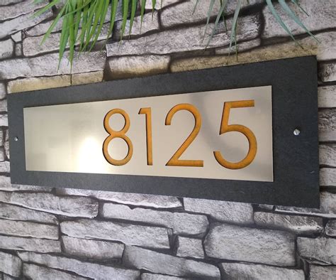 Mid Century Modern House Numbers Contemporary Address Plaque - Etsy