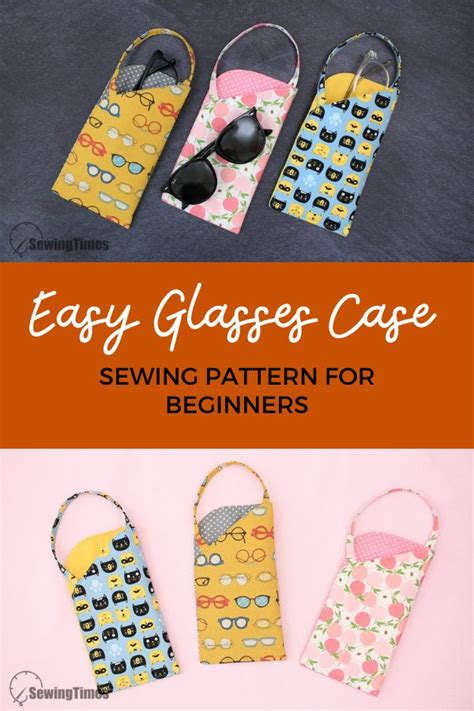 Easy Glasses Case Sewing Pattern For Beginners Sew Modern Bags