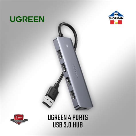 Ugreen 50985 4 Port Usb 30 Hub Cm219 Adapter Shopee Philippines