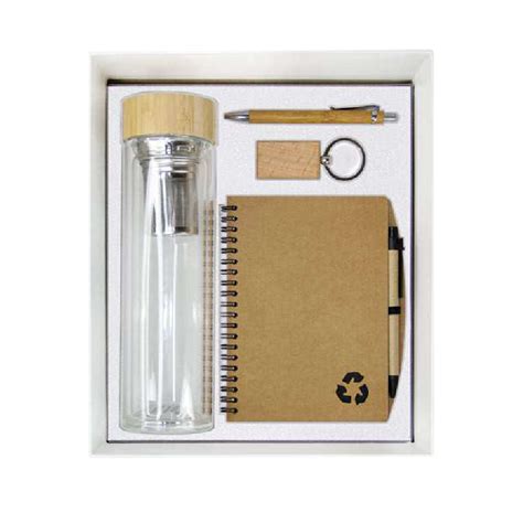 Order Eco Friendly Gift Set Bottle Notepad Pen Keychain In Bulk