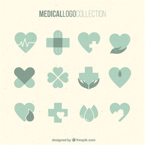 Premium Vector | Green medical logo collection