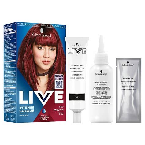 Schwarzkopf Live Intense Colour farba na vlasy vášnivá červená 043