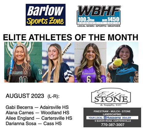 August 2023 Elite Athletes of the Month