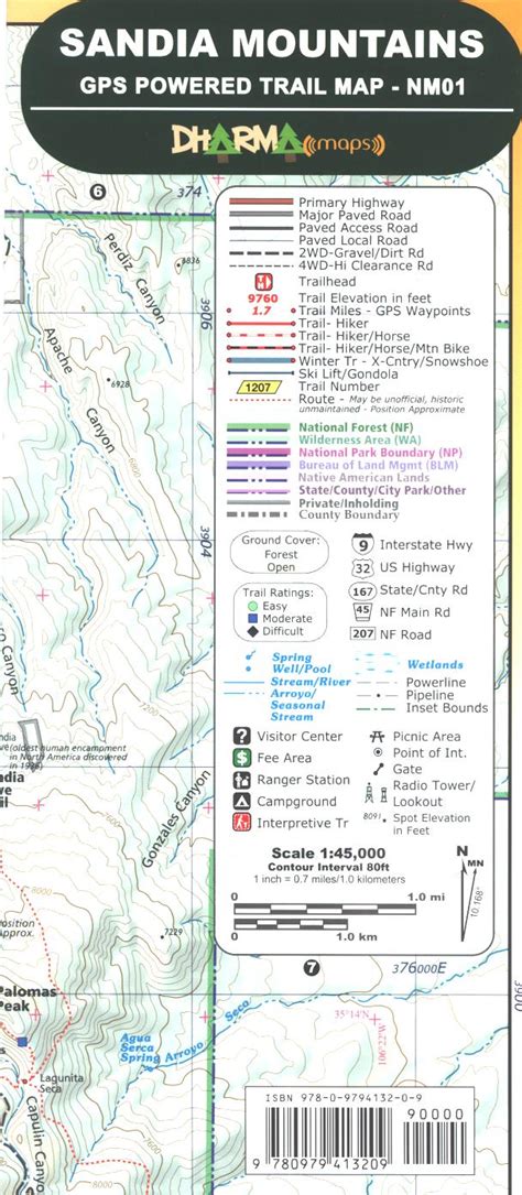 Map: Sandia Mountains GPS – Public Lands Interpretive Association