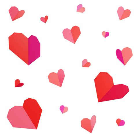 Heart Paper Wallpaper Clipart Flat Design Icon Isolated On Transparent