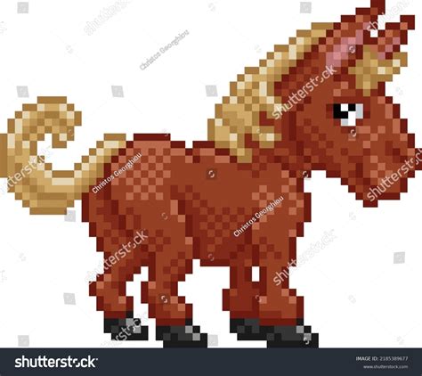 Horse 8 Bit Pixel Art Farm Stock Vector (Royalty Free) 2185389677 | Shutterstock