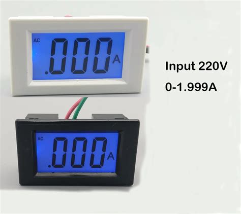 Lcd Display White And Black Ampere Meter Ammeter Range Ac 0 1 999a