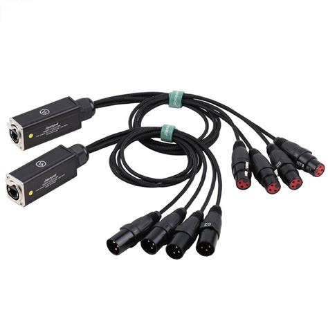 4 Channel 3 Pin Xlr Male Female To Single Ethercon Audio Network Cable