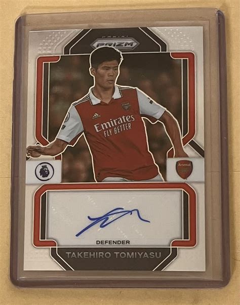 冨安健洋 2022 23 Panini Prizm Takehiro Tomiyasu Autograph Arsenal 直筆サインカード