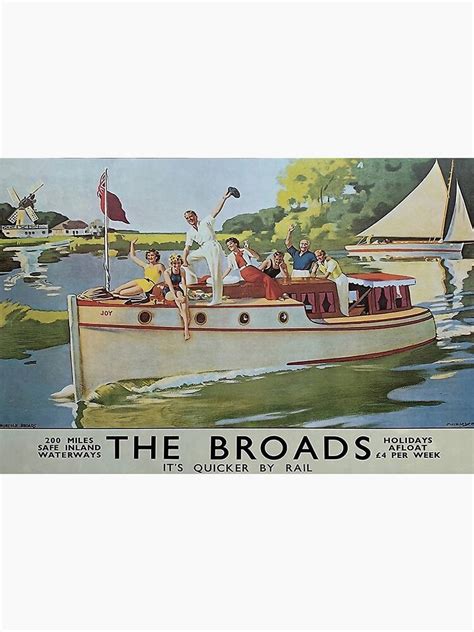 Poster Mit Retro Classic The Broads Poster Von Corasposters Travel