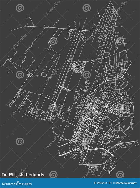 Street Roads Map of DE BILT, NETHERLANDS Stock Vector - Illustration of infographic ...