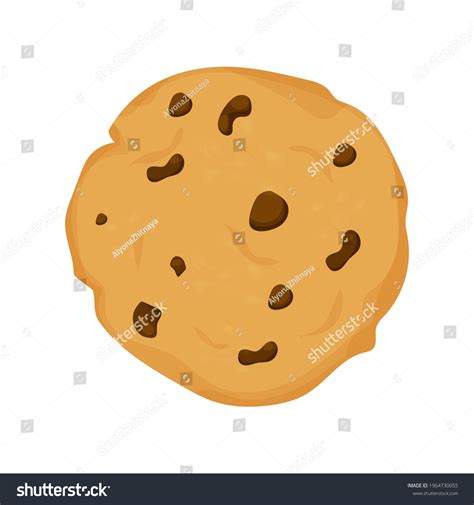 Cookie Chocolate Crisps Bitten Broken Cookie Stock Vector Royalty Free