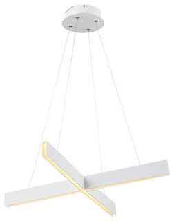 Metal And Acrylic X Shaped Frame Led Light Fixture Modern Pendant