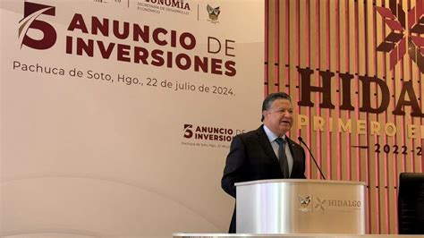 Anuncia Gobierno Nuevos Proyectos De Inversi N En Hidalgo Por M S De