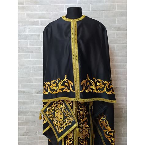 Greek style priest vestment in brocade - Liturgical vestment for priest