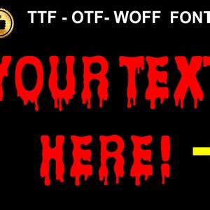 Blood Font SVG 2 Horror Font SVG Horror Alphabet Svg Horror Svg Blood Font Svg Horror Cricut ...