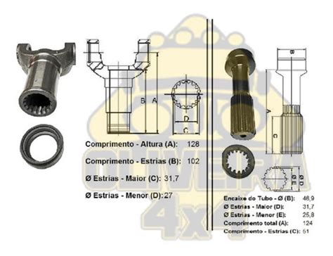 Kit Luva Ponteira De Cardan Jeep Willys Rural F Mercado Livre