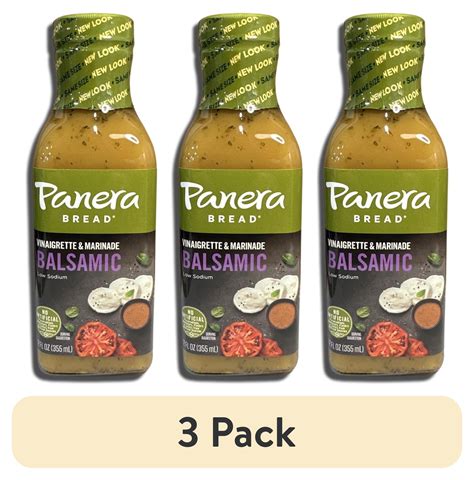 3 Pack Balsamic Vinaigrette Salad Dressing And Marinade By Panera 12 Ounce Pack Of 3