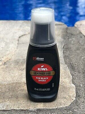 Kiwi Leather Dye for Black Shoes w Applicator 2.5 oz (75 mL) Fast ...
