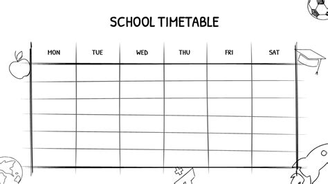 Editable Weekly Timetable Template Teacher Made