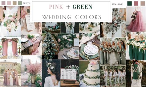 Pink And Green Wedding Color Theme Ideas