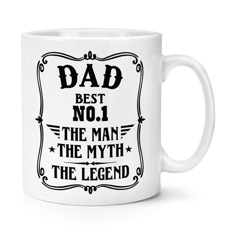 Vintage Dad Best No1 The Man The Myth The Legend 10oz Mug Cup Happy Fathers Day Ebay